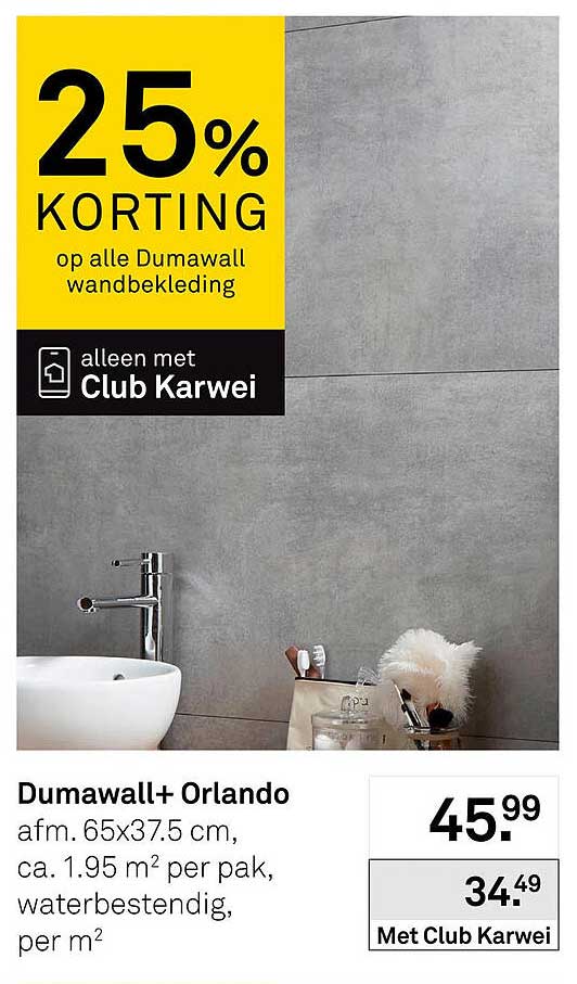 Dumawall+ Orlando 25% KORTING op alle Dumawall wandbekleding alleen met Club Karwei