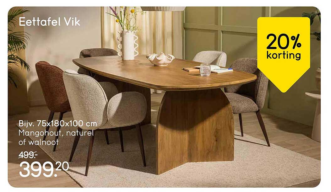 Eettafel Vik 20% korting