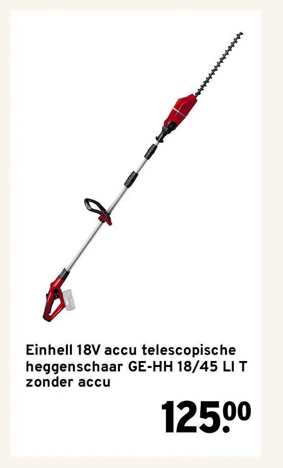 Einhell 18V accu telescopische heggenschaar GE-HH 18/45 LI T zonder accu