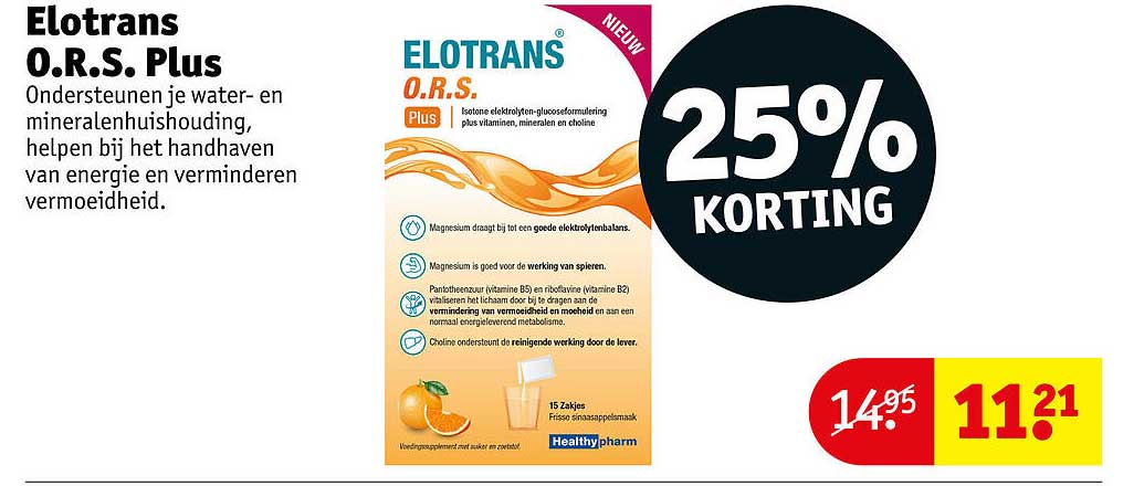 Elotrans O.R.S. Plus 25% KORTING