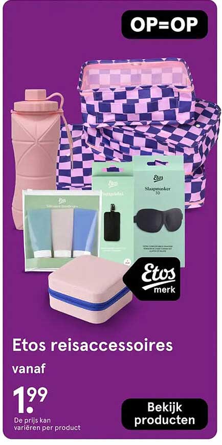 Etos reisaccessoires vanaf