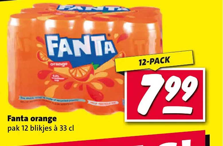 Fanta orange pak 12 blikjes à 33 cl 12-PACK