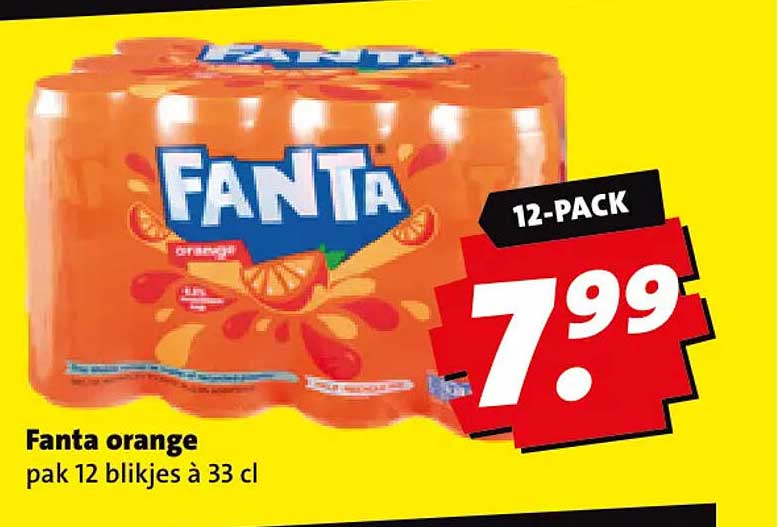 Fanta orange pak 12 blikjes à 33 cl 12-PACK