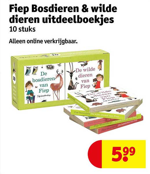 Fiep Bodiieren & wilde dieren uitdeelboekjes 10 stuks Alleen online verkrijgbaar.