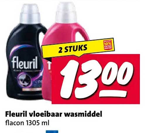 Fleuril vloeibaar wasmiddel flacon 1305 ml 2 STUKS