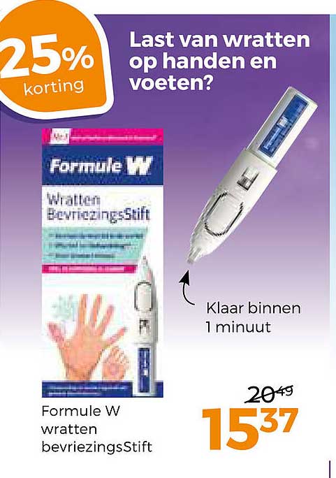 Formula W wratten bevriezingsStift 25% korting