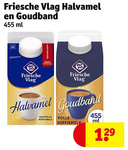 Friesche Vlag Halvamel en Goudband 455 ml