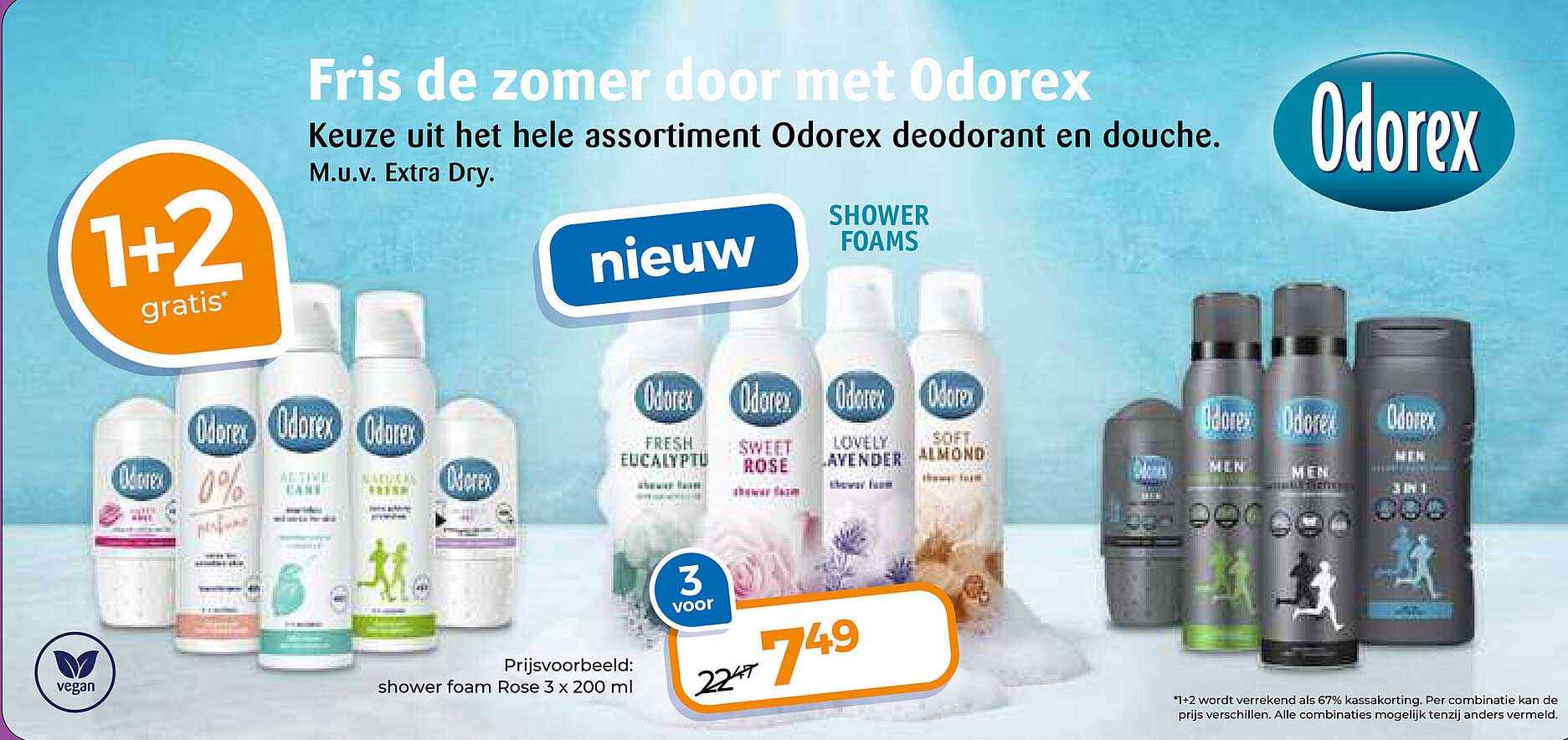 Fris de zomer door met Odorex 1+2 gratis