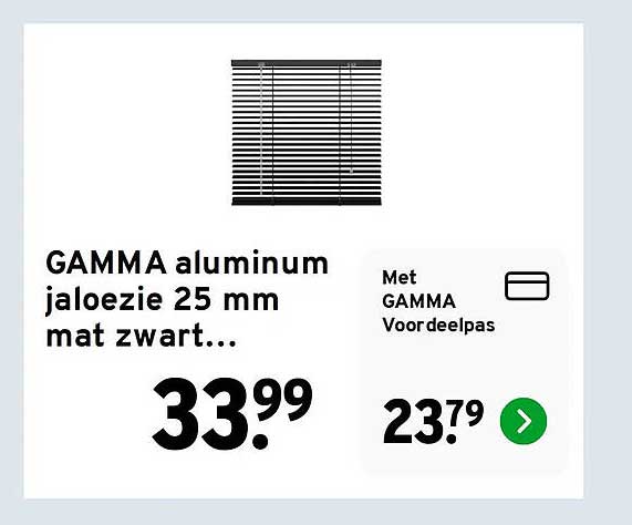 GAMMA aluminum jaloezie 25 mm mat zwart...