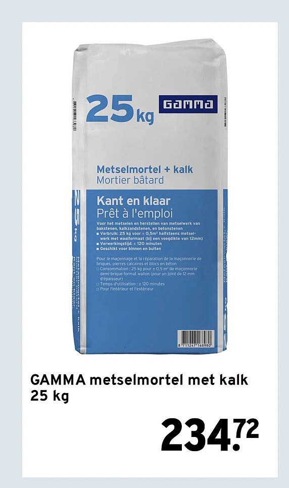 GAMMA metselsmortel met kalk 25 kg