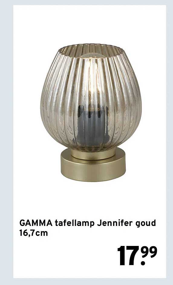 GAMMA tafellamp Jennifer goud 16,7cm