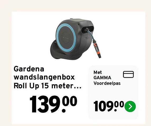 Gardena wandslangenbox Roll Up 15 meter...