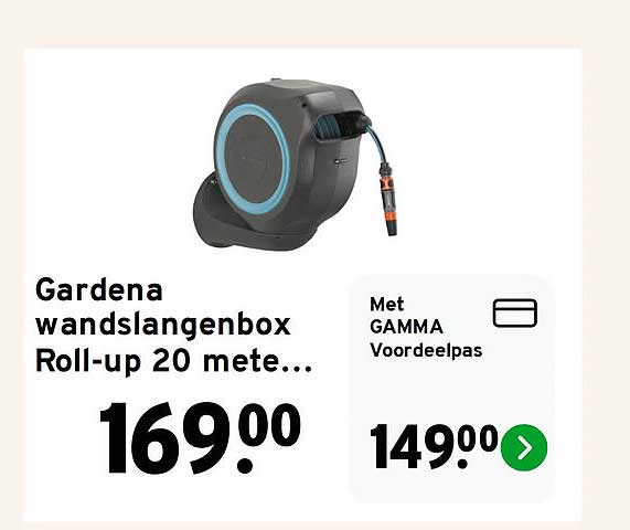 Gardena wandslangenbox Roll-up 20 mete...