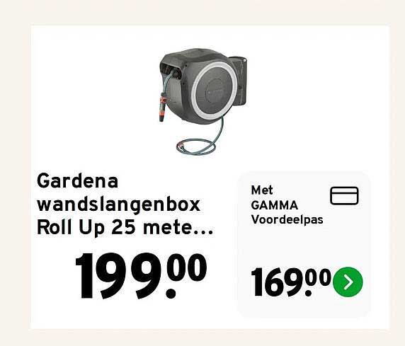 Gardena wandslangenbox Roll Up 25 mete...