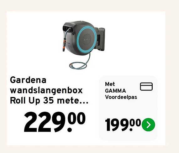 Gardena wandslangenbox Roll Up 35 mete...