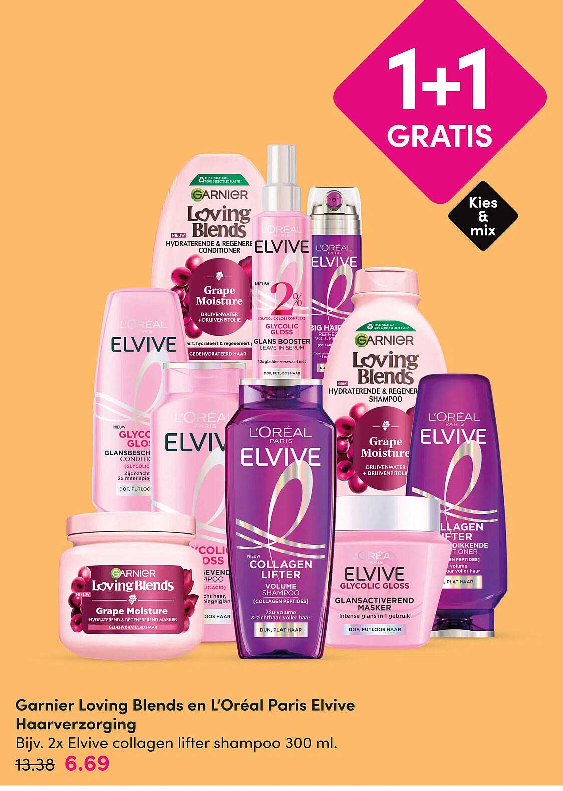 Garnier Loving Blends en L’Oréal Paris Elvive Haarverzorging 1+1 gratis