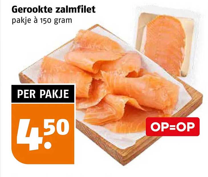 Gerookte zalmfilet pakje à 150 gram