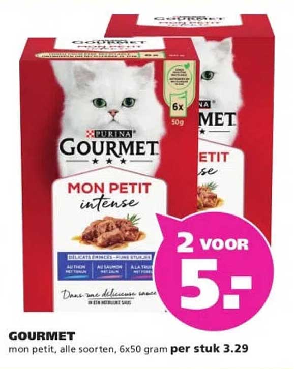 GOURMET mon petit, alle soorten, 6x50 gram 2 voor 5.-