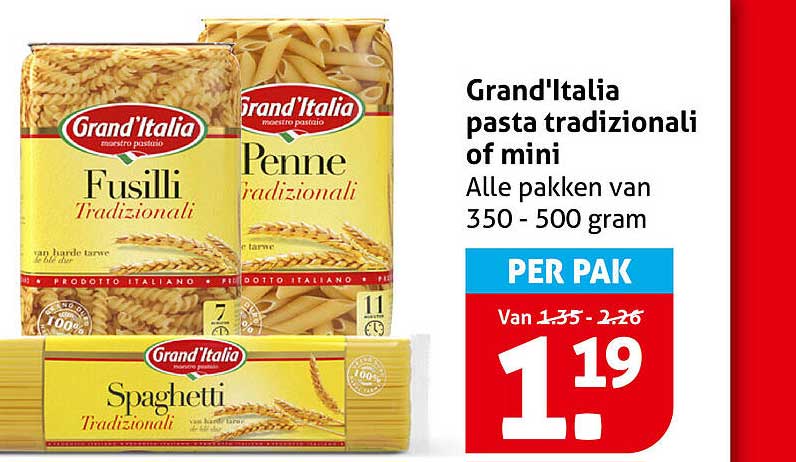 Grand'Italia pasta tradizionali of mini