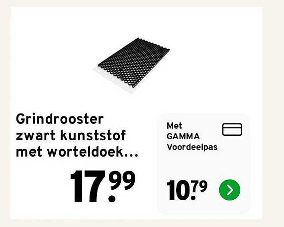 Grindrooster zwart kunststof met worteldoek...