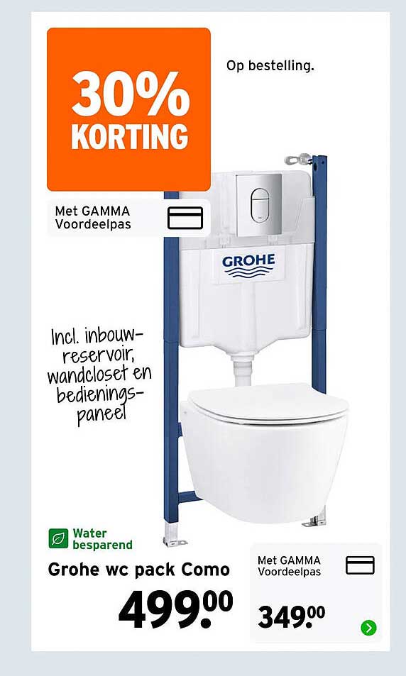 Grohe wc pack Como 30% korting