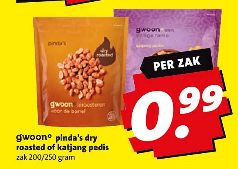 gwoon pinda’s dry roasted of katjang pedis zak 200/250 gram