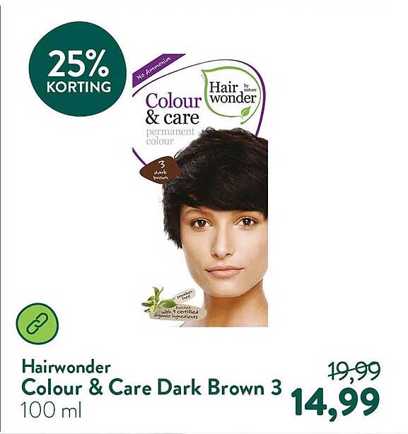 Hairwonder Colour & Care Dark Brown 3 100 ml 25% KORTING