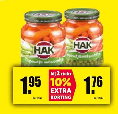 HAK bij 2 stuks 10% EXTRA KORTING