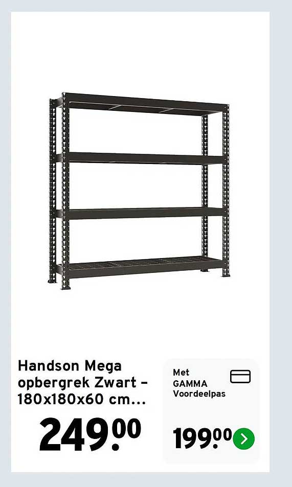 Handson Mega opbergrek Zwart – 180x180x60 cm...