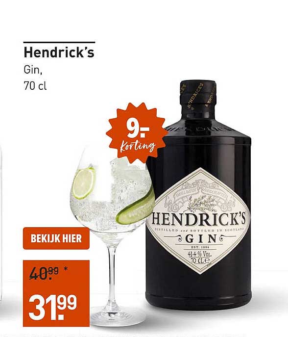 Hendrick's Gin, 70 cl