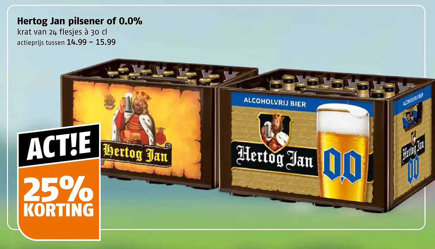 Hertog Jan pilsener of 0.0% 25% korting