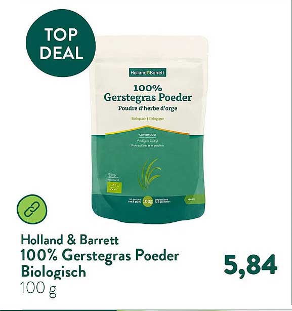 Holland & Barrett 100% Gerstegras Poeder Biologisch 100 g