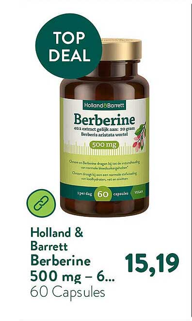 Holland & Barrett Berberine 500 mg – 60 Capsules