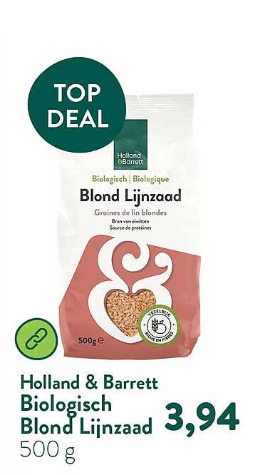 Holland & Barrett Biologisch Blond Lijnzaad 500 g