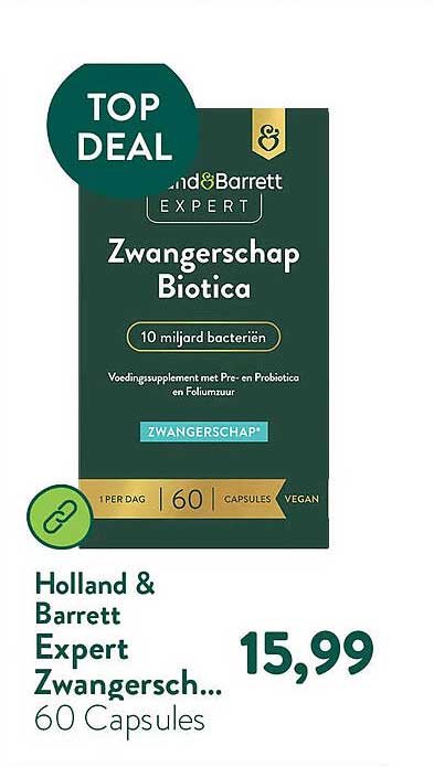 Holland & Barrett Expert Zwangerschap Biotica 60 Capsules