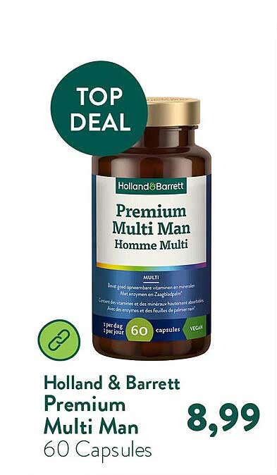 Holland & Barrett Premium Multi Man 60 Capsules