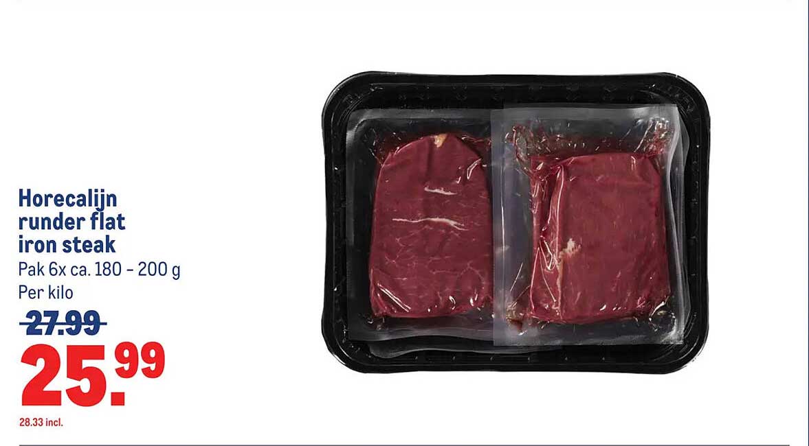 Horecalijn runder flat iron steak