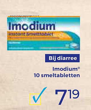Imodium® 10 smelttabletten Bij diarree