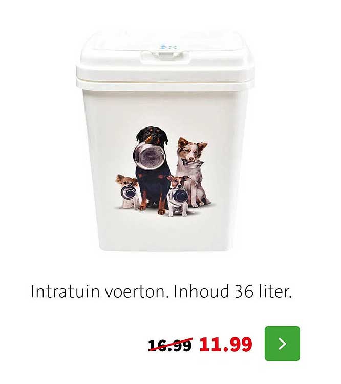 Intratuin voerton. Inhoud 36 liter.