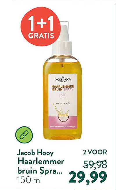 Jacob Hooy Haarlemmer bruin Spray 150 ml 1+1 GRATIS