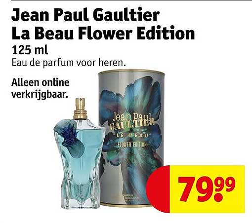 Jean Paul Gaultier La Beau Flower Edition 125 ml Eau de parfum voor heren. Alleen online verkrijgbaar.