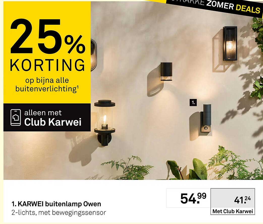 KARWEI buitenlamp Owen 2-lichts, met bewegingssensor