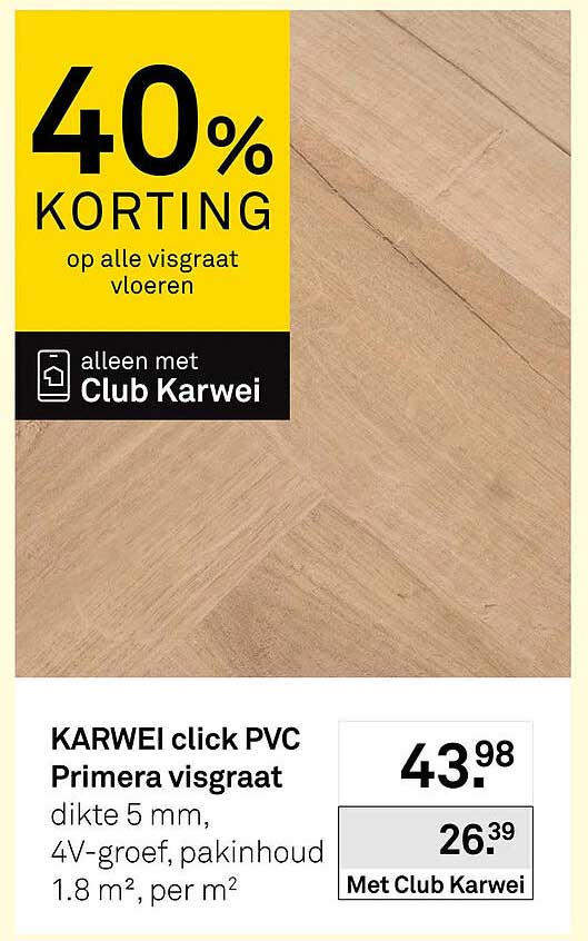 KARWEI click PVC Primera visgraat