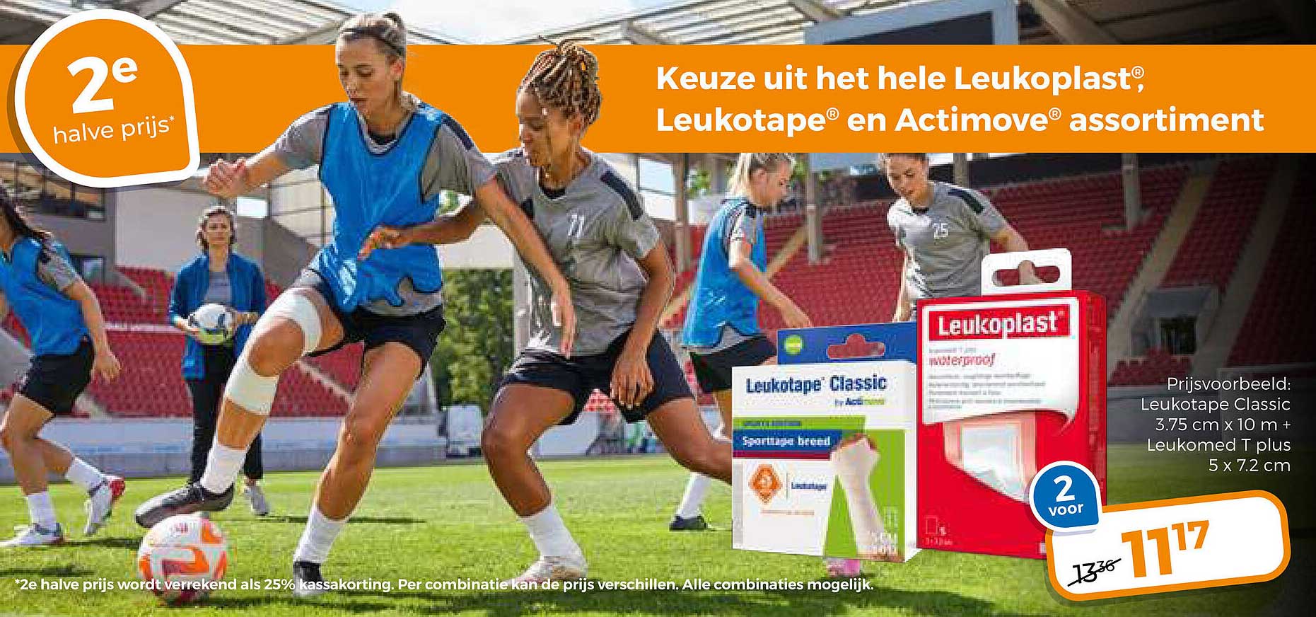 Keuze uit het hele Leukoplast®, Leukotape® en Actimove® assortiment 2e halve prijs