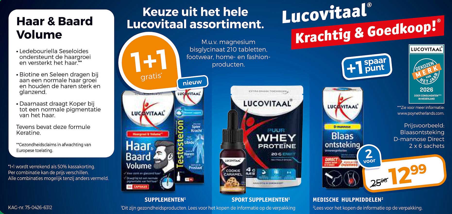 Keuze uit het hele Lucovitaal assortiment. 1+1 gratis