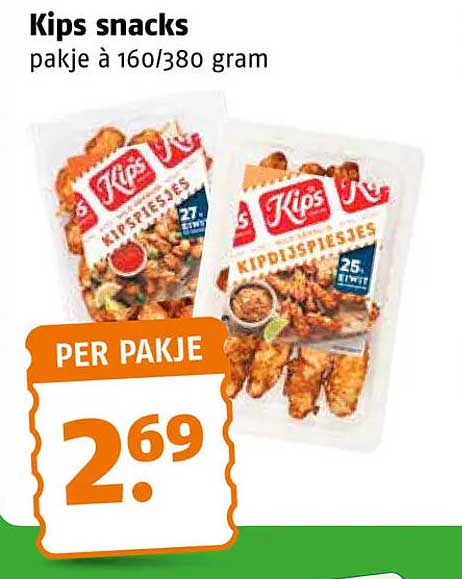 Kips snacks pakje à 160/380 gram