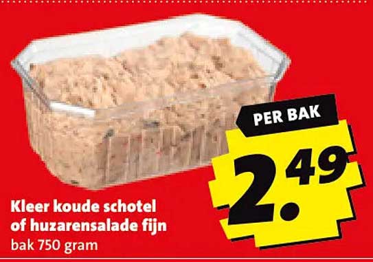 Kleer koude schotel of huzarensalade fijn bak 750 gram
