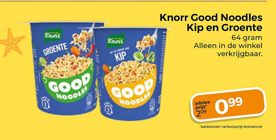 Knorr Good Noodles Kip en Groente 64 gram