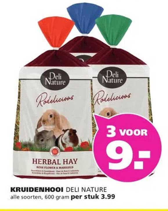 Kruidenhooi Deli Nature alle soorten, 600 gram per stuk 3.99 3 voor 9.-