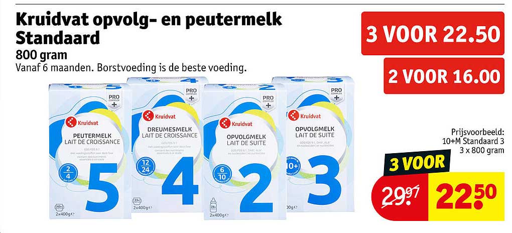 Kruidvat opvolg- en peutermelk Standaard 800 gram
